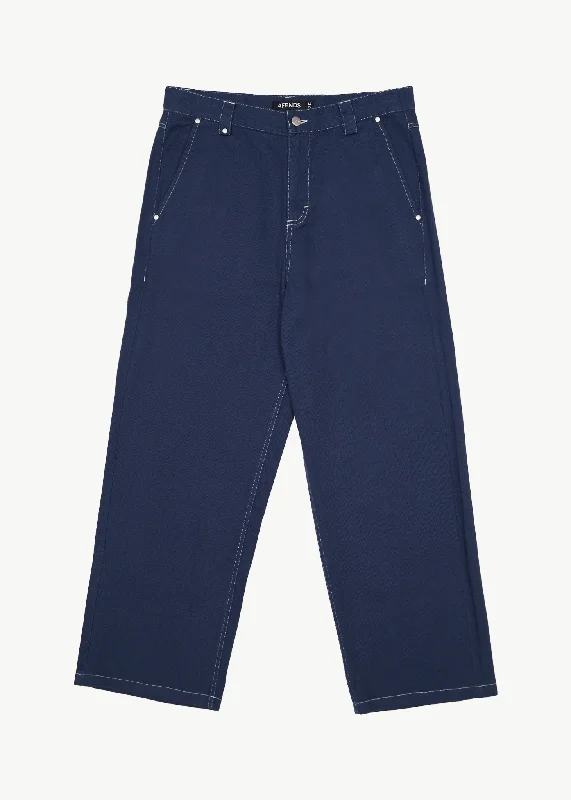 AFENDS Mens Pablo - Baggy Pants - Navy