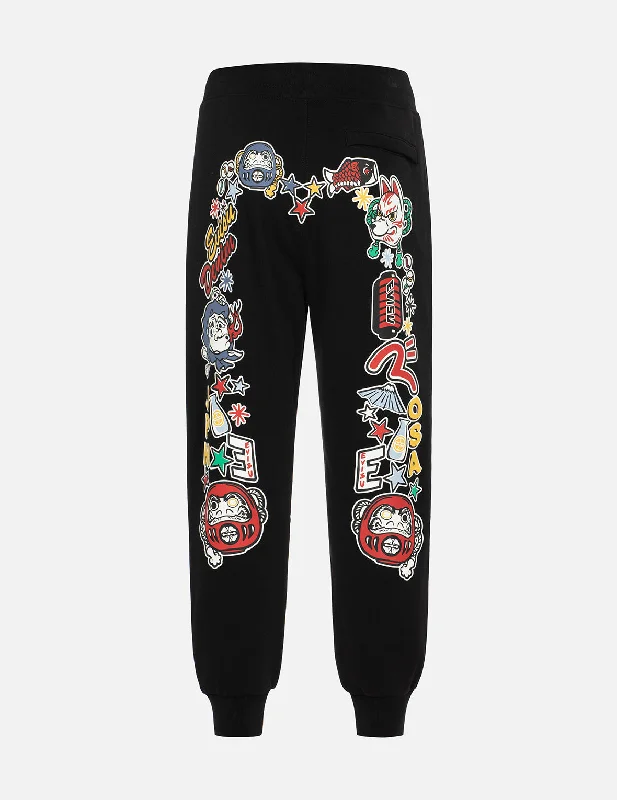 Hyottoko Festival Daicock Print Regular Fit Sweatpants