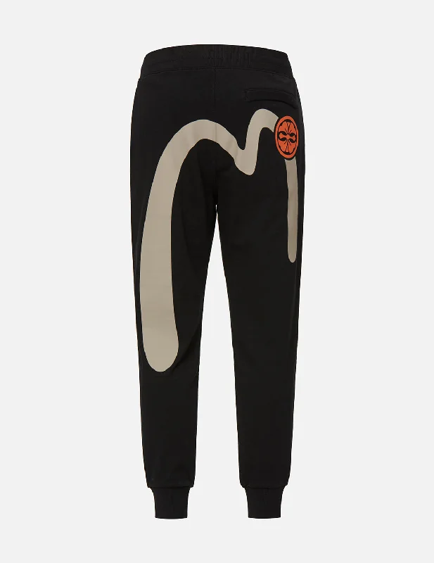 Kamon and Asymmetric Daicock Print Sweatpants