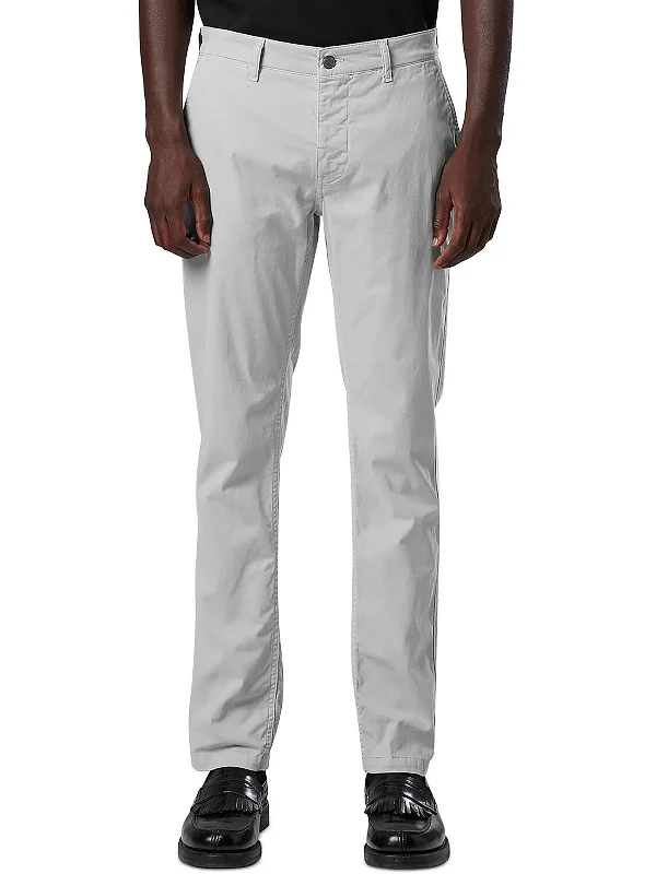 Mens Mid Rise Slim Fit Chino Pants