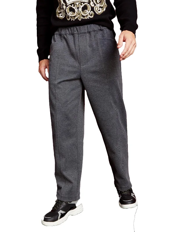 Mens Twill Textured Straight Leg Pants