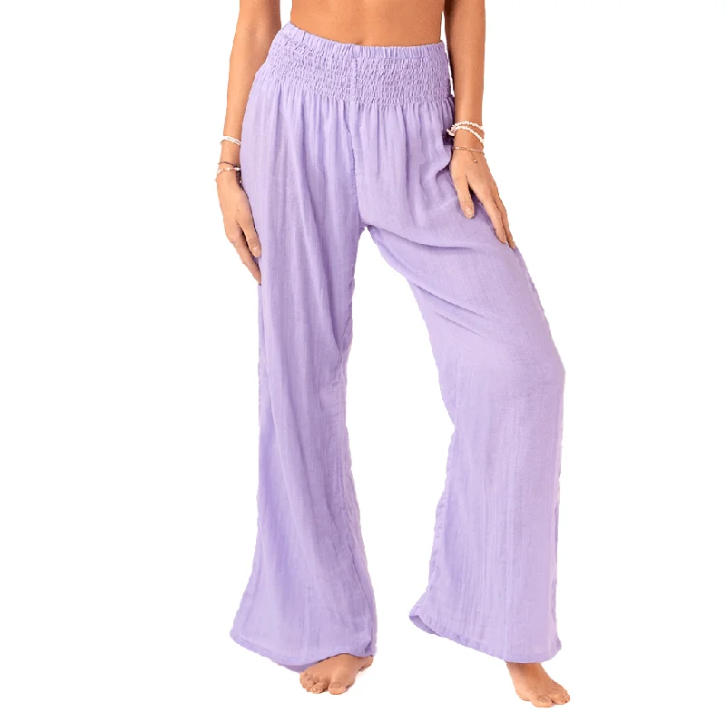 Ube Sorbet Wide Leg Cotton Pants