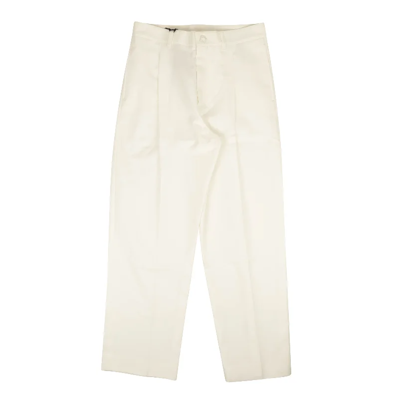 White Cotton Dress Pants