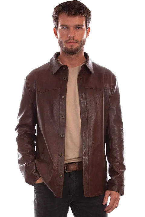 Men's Scully Leather Shirt Jacket #1044