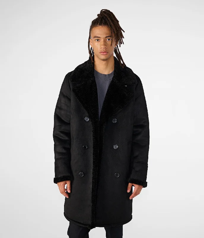 Faux Shearling Car Coat