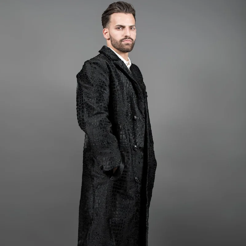 Dyed calf Black fur coat men London