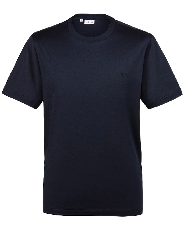 Navy Embroidered Logo T-Shirt