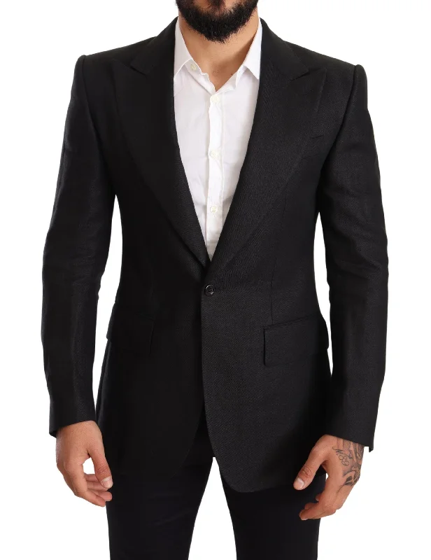 Dolce & Gabbana Elegant Slim Fit  Linen Men's Blazer