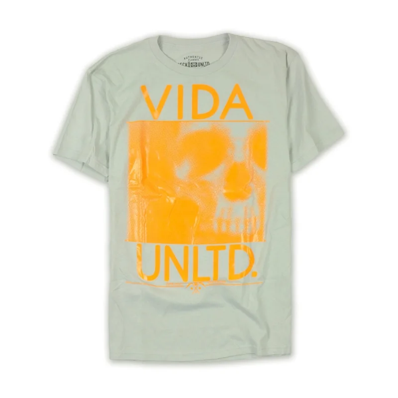 Ecko Unltd. Mens Neon Vida Skull Vinyl Graphic T-Shirt