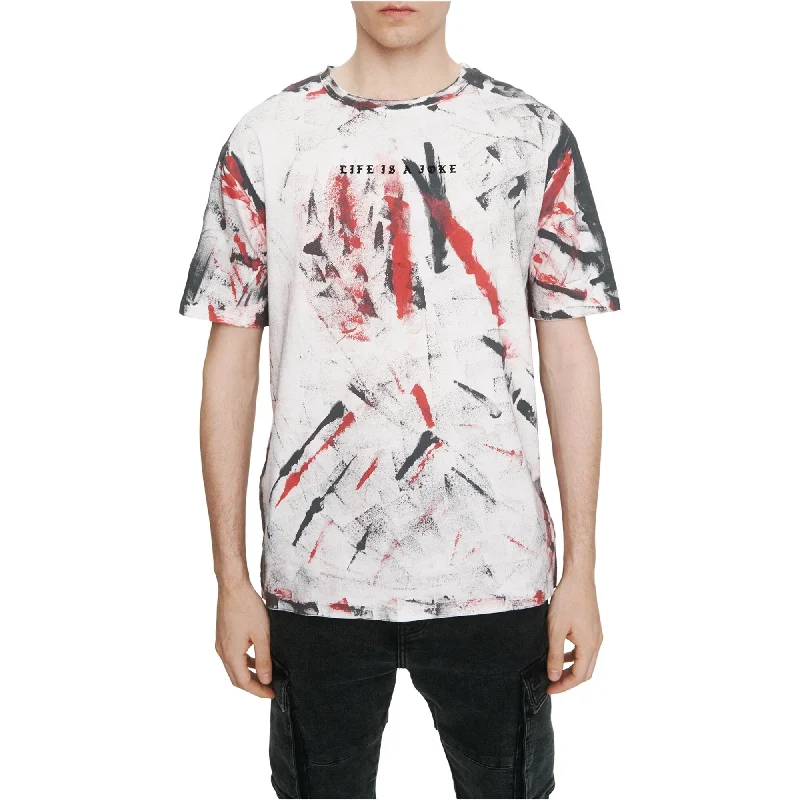 Elevenparis Mens Splatter Graphic T-Shirt