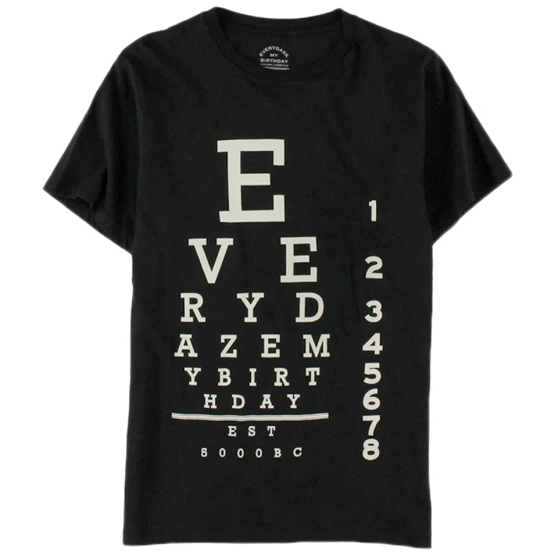 Everydaze My Birthday Mens Eye Chart Graphic T-Shirt