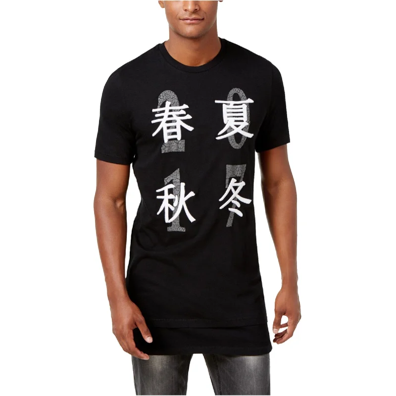 I-N-C Mens Longer Length Graphic T-Shirt