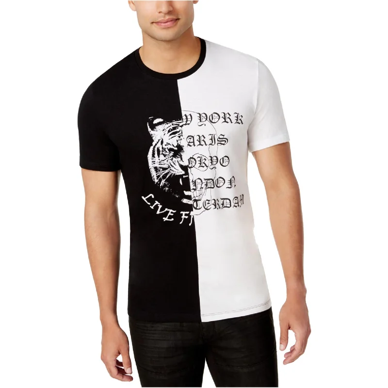 I-N-C Mens Spliced Graphic T-Shirt