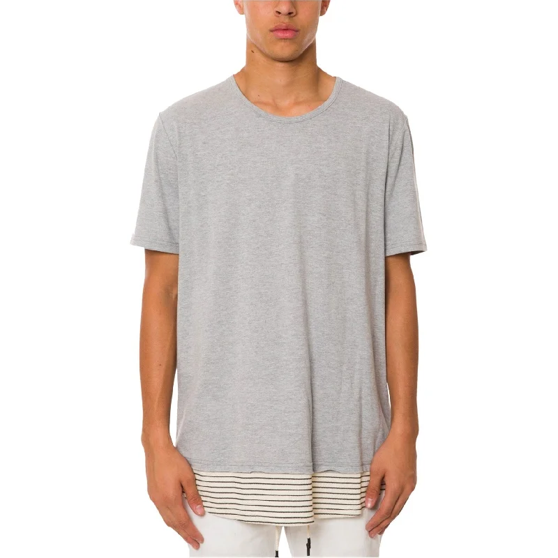 Jaywalker Mens Layered Basic T-Shirt, Grey, Medium