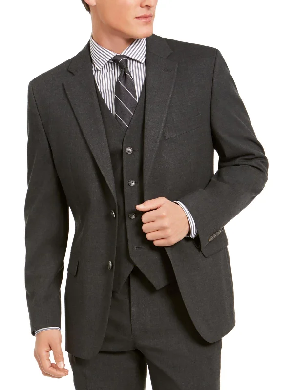 Mens Classic Fit Suit Separate Two-Button Blazer