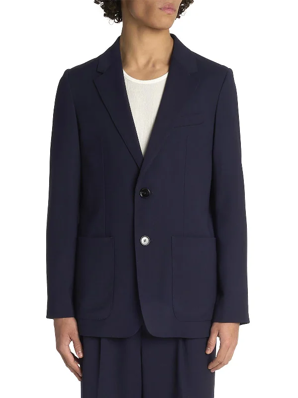 Mens Deep Pockets Business Two-Button Blazer