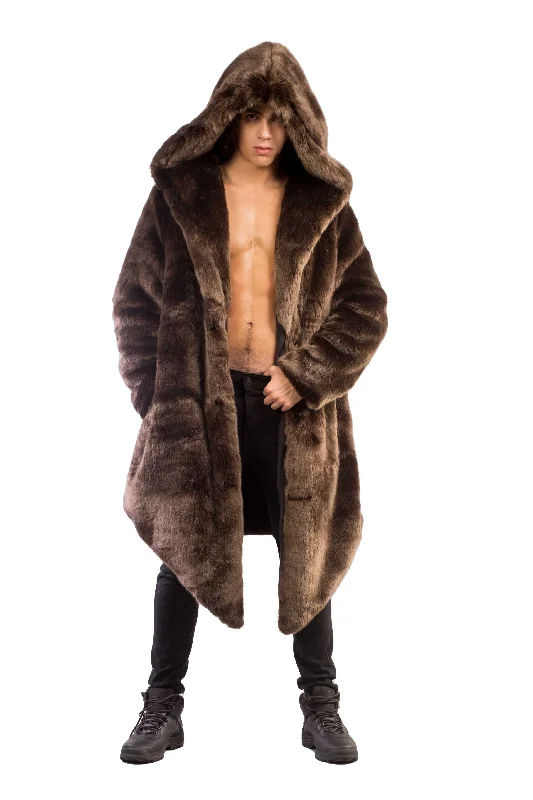 Men's Desert Warrior Coat in "Moose" Chinchilla