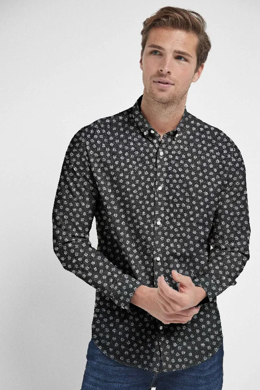 Polo Republica Men's Dots Printed Casual Shirt