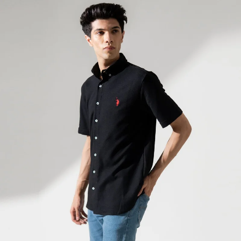 Polo Republica Men's Signature Pony Embroidered Pique Casual Shirt