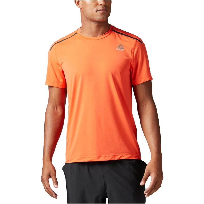 Reebok Mens ACTIVCHILL Basic T-Shirt, Orange, Medium