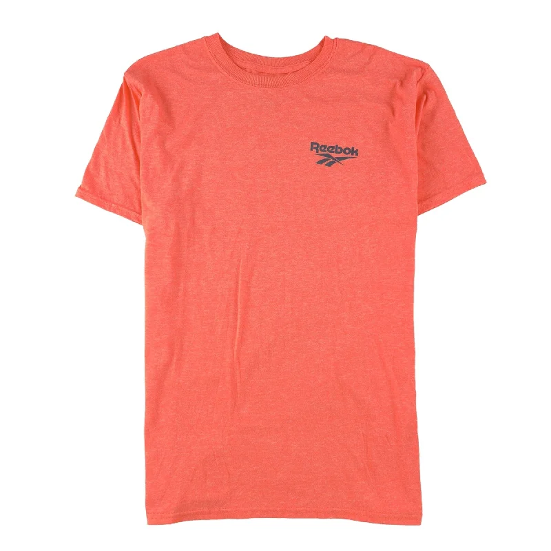 Reebok Mens Classic Logo Basic T-Shirt, Orange, X-Large