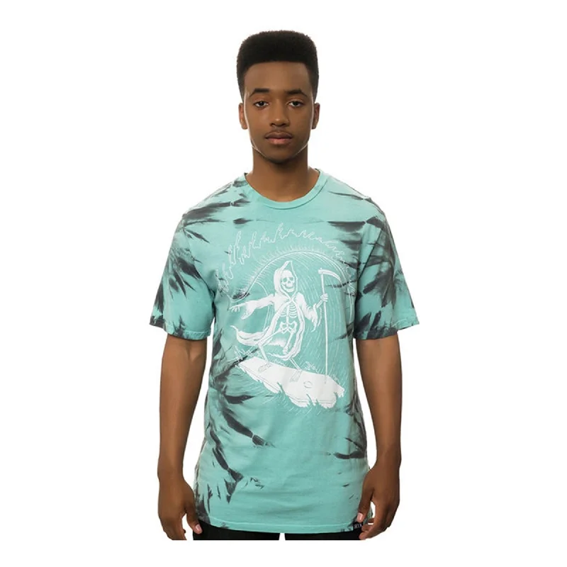 ROOK Mens The Ride Or Die Tie Dye Graphic T-Shirt, Green, Small