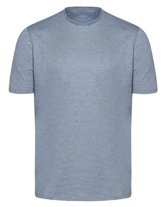 Heather Grey Giza Cotton Short Sleeve T-Shirt