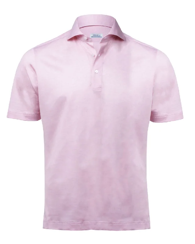 Light Pink Dot Knit Pique Polo