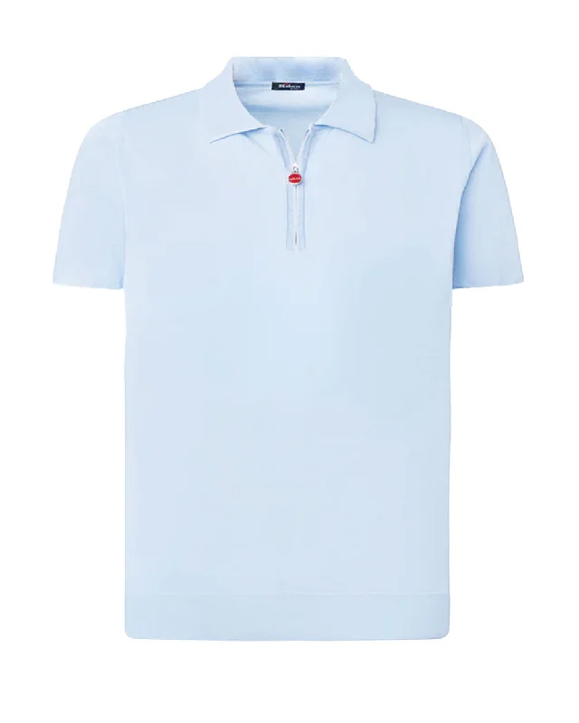 Light Blue Zip Polo