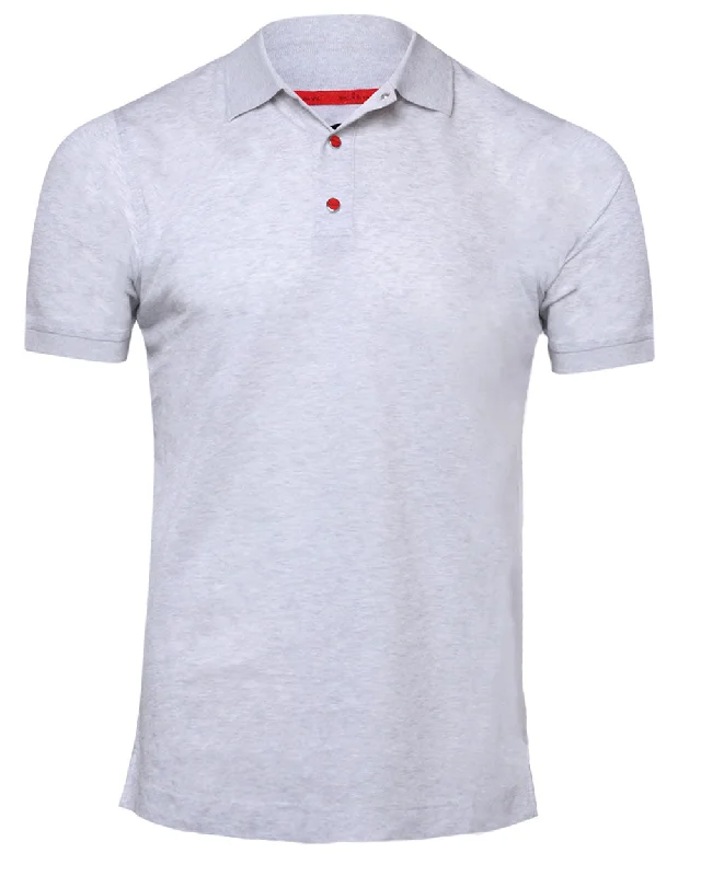 Light Grey Snap Polo