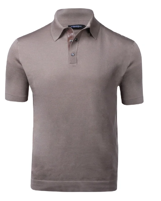 Beige Knit Polo