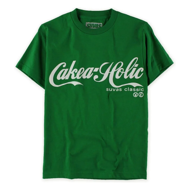 Suvas Mens Cake A Holic Logo Graphic T-Shirt