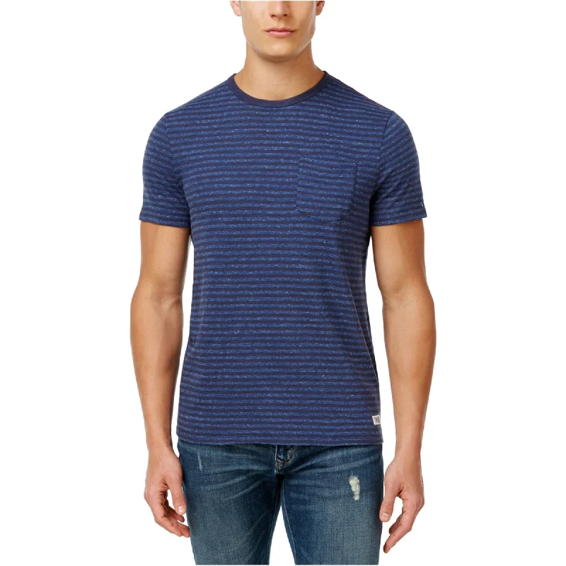 Tommy Hilfiger Mens Striped Basic T-Shirt, Blue, X-Small