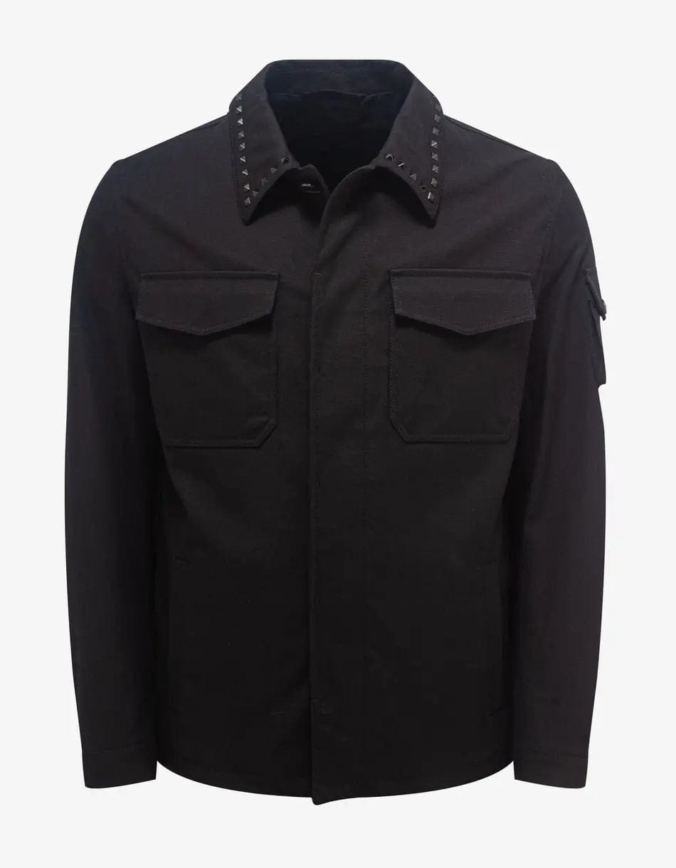 Valentino Garavani Black Untitled Stud Overshirt