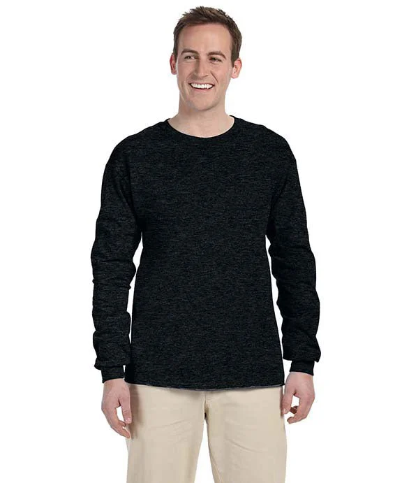 4930 - Fruit of the Loom 100% Heavy Cotton HD® Long-Sleeve T-Shirt | Black Heather