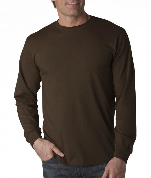 4930 - Fruit of the Loom 100% Heavy Cotton HD® Long-Sleeve T-Shirt | Chocolate