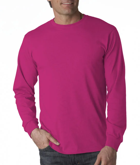 4930 - Fruit of the Loom 100% Heavy Cotton HD® Long-Sleeve T-Shirt | Cyber Pink