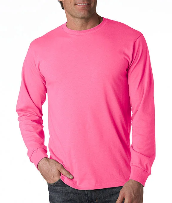 4930 - Fruit of the Loom 100% Heavy Cotton HD® Long-Sleeve T-Shirt | Neon Pink