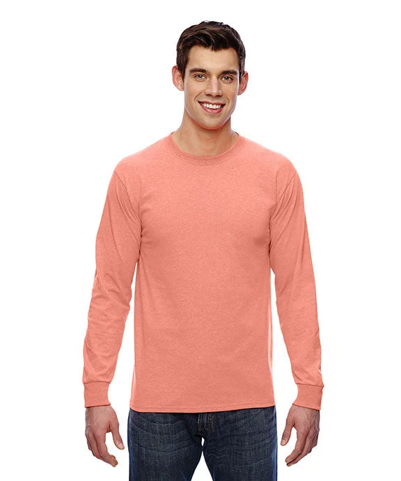 4930 - Fruit of the Loom 100% Heavy Cotton HD® Long-Sleeve T-Shirt | Retro Heather Coral