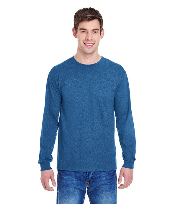 4930 - Fruit of the Loom 100% Heavy Cotton HD® Long-Sleeve T-Shirt | Retro Heather Royal