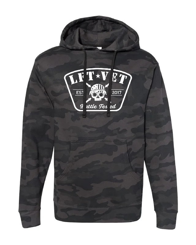 Battle Tested Hoodie- Black Camo