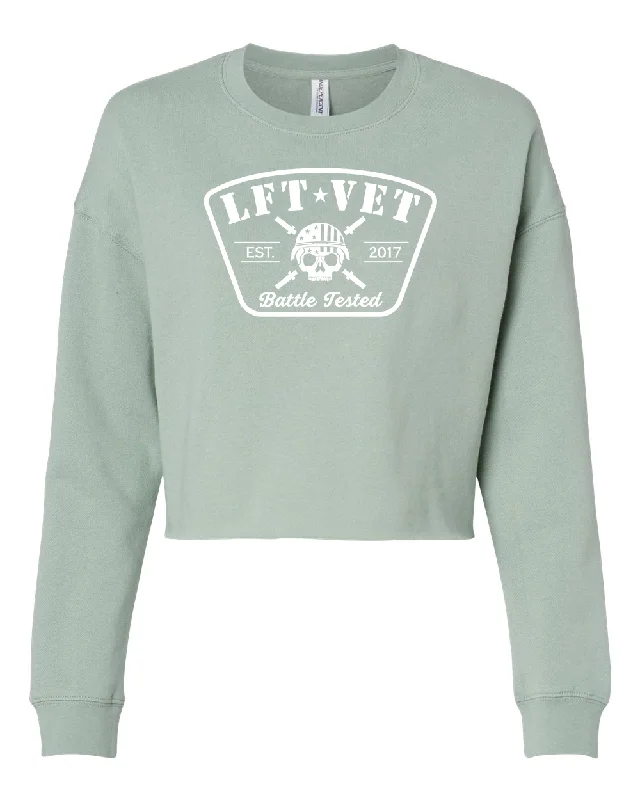 Battle Tested Patch Cropped Crew Pullover