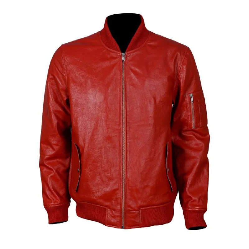 Brooks Red MA1 Bomber Jacket