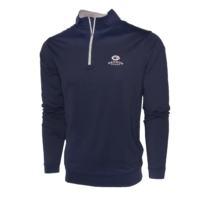 Perth Stretch 1/4 Zip Navy - All Logos