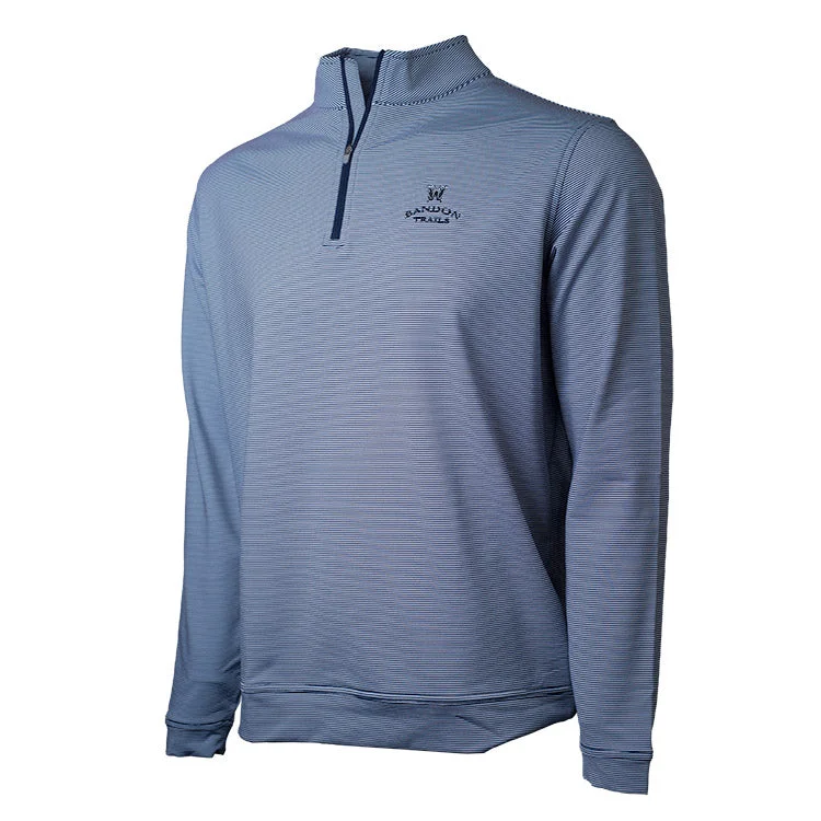 Perth Sugar Stripe Performance 1/4 Zip- All Logos