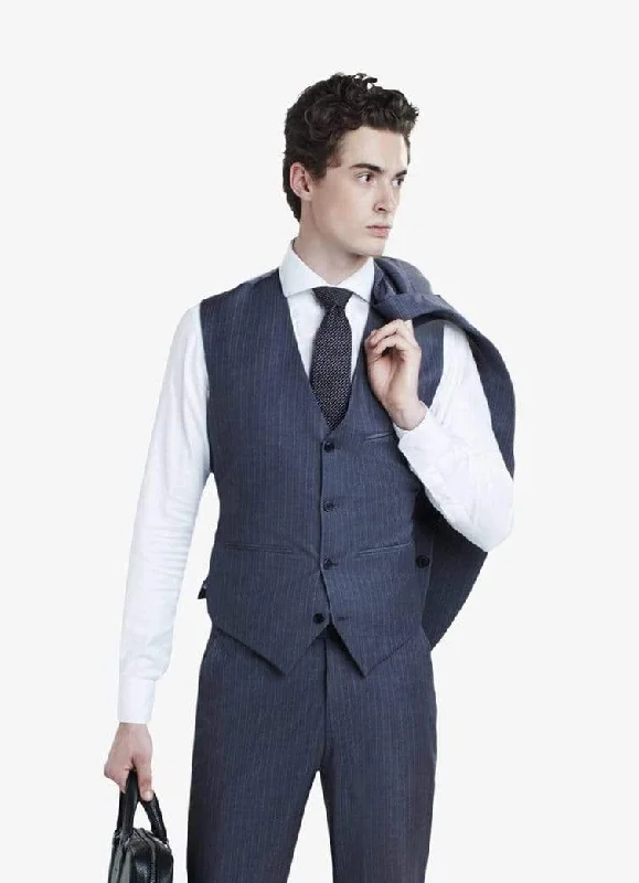 Grey Pinstripe Waistcoat