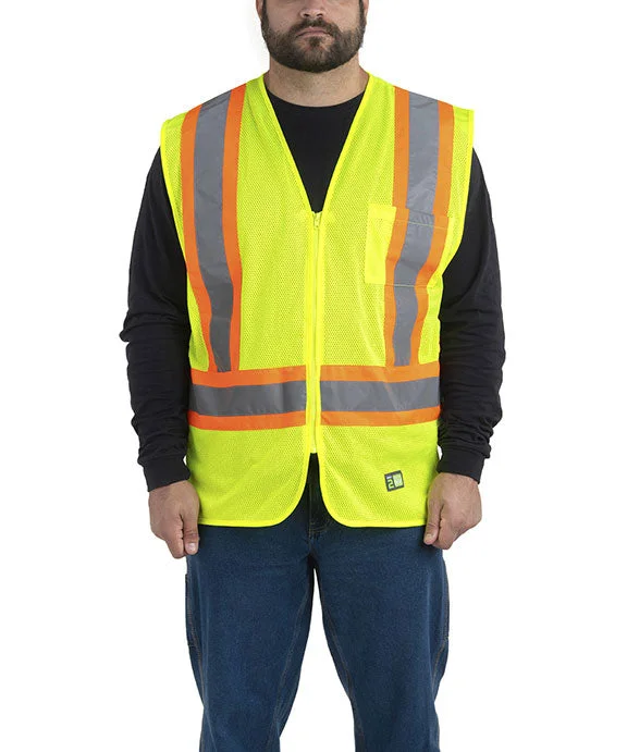 HVV046 - Berne Adult Hi-Vis Class 2 Multi-Color Vest | Yellow