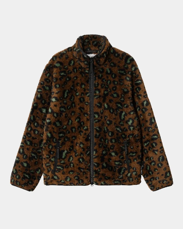 Jebson Sweat Jacket | Tamarind / Black Camo Leopard