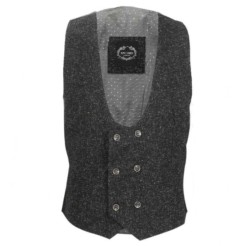 LEON - DOUBLE BREASTED GREY WAISTCOAT