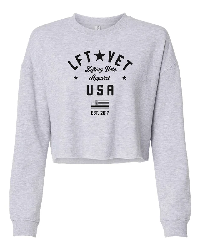 LFTVET USA Cropped Crew Pullover